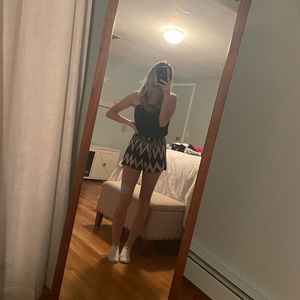 Black strapless romper